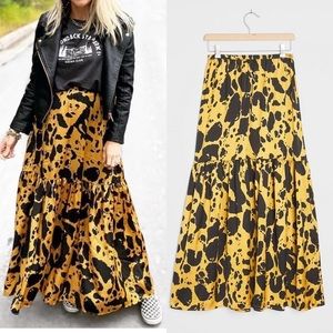 ANTHROPOLOGIE / Corey Lynn Calter Kisa Maxi Skirt - Animal Print